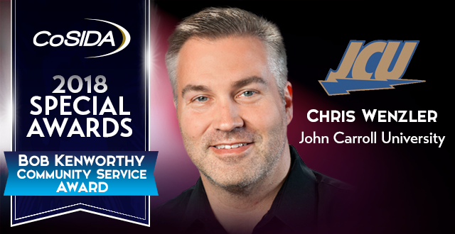 Special Awards Salute: Chris Wenzler (John Carroll University), Bob Kenworthy Community Service Award